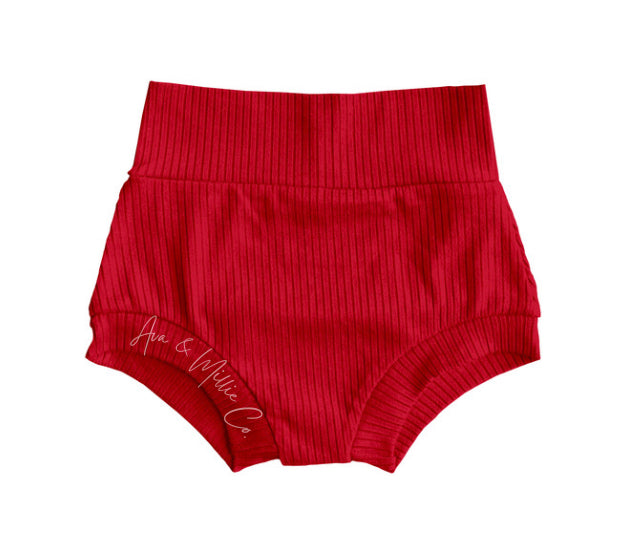 Red Ribbed Bummies