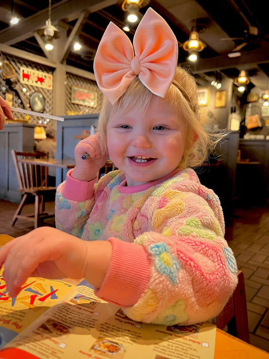 Creamsicle Velvet Clip/Nylon