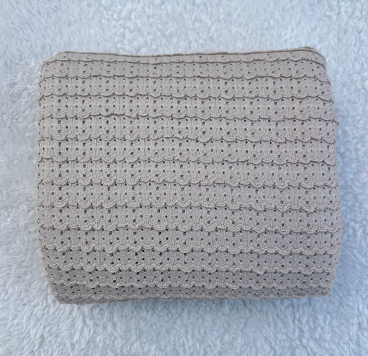 Beige Ruffle Headwrap