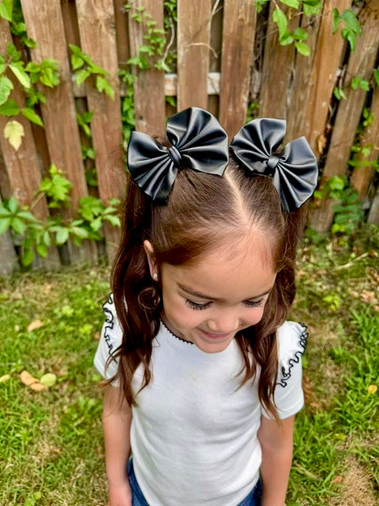 Black Pleather Piggies