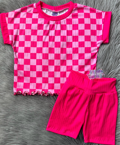 Pink Checkered Clothing