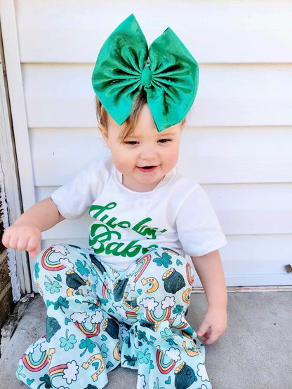Kelly Green Glimmer Bows