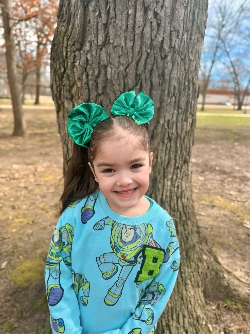 Kelly Green Glimmer Bows