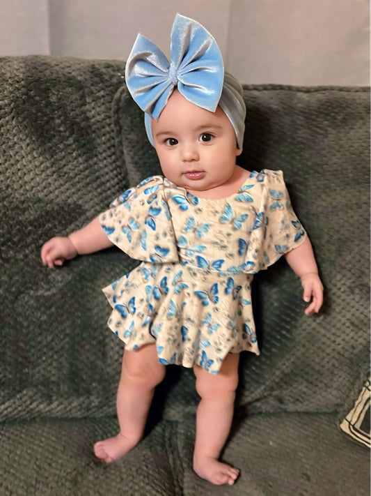 Baby Blue Velvet Headwrap