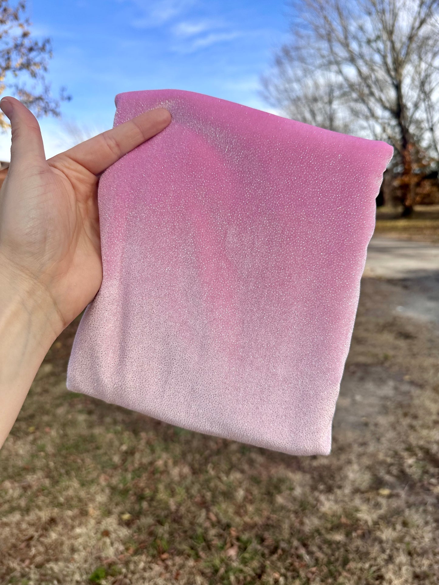 Pink Glitter Velvet Bows