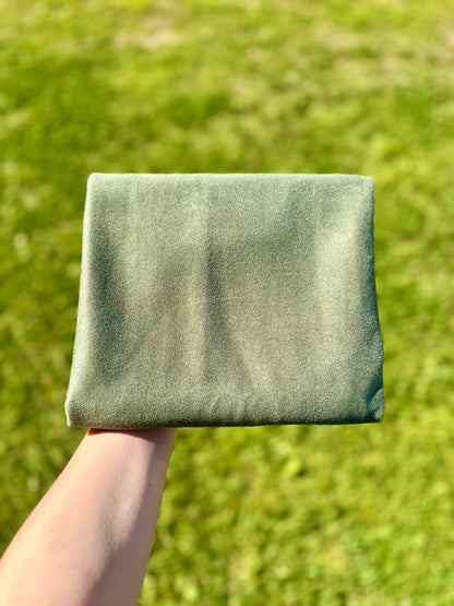Olive Suede Bows