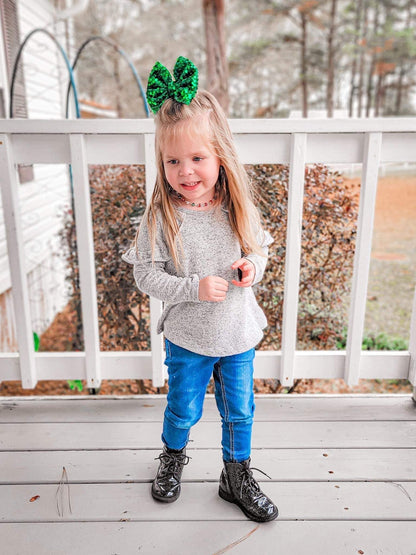 Kelly Green Glam Bows