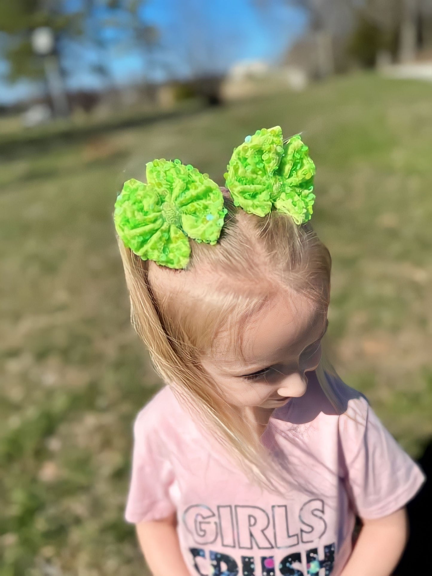 Lime Glam Bows