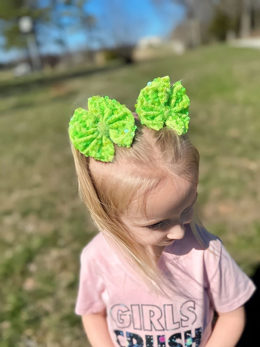 Lime Glam Bows