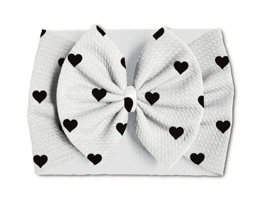 B&W Hearts Bows