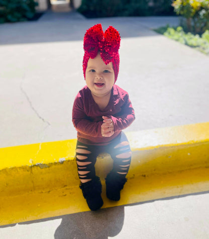 Red Glam Headwrap