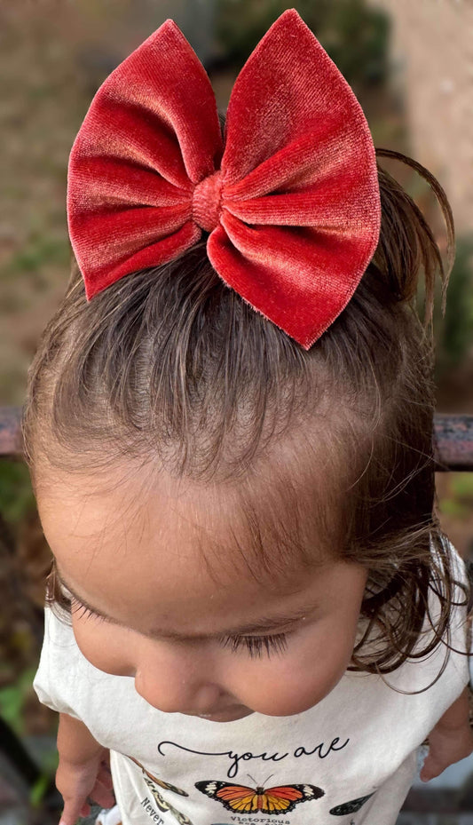 Brick Velvet Bows
