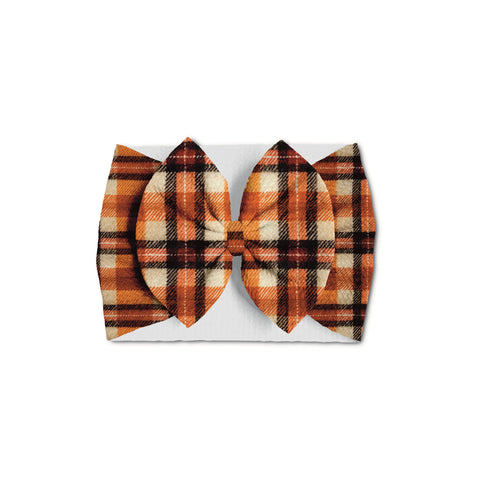 Orange Plaid Headwrap