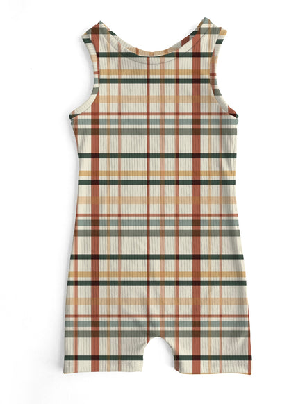 Pumpkin Patch Plaid Rompers/Dresses