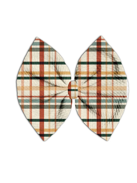 Pumpkin Patch Plaid Clip/Nylon