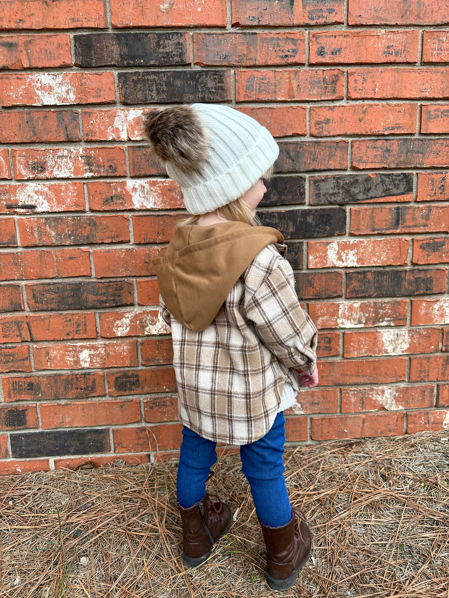 Plaid Hooded Shacket - Ready to Ship